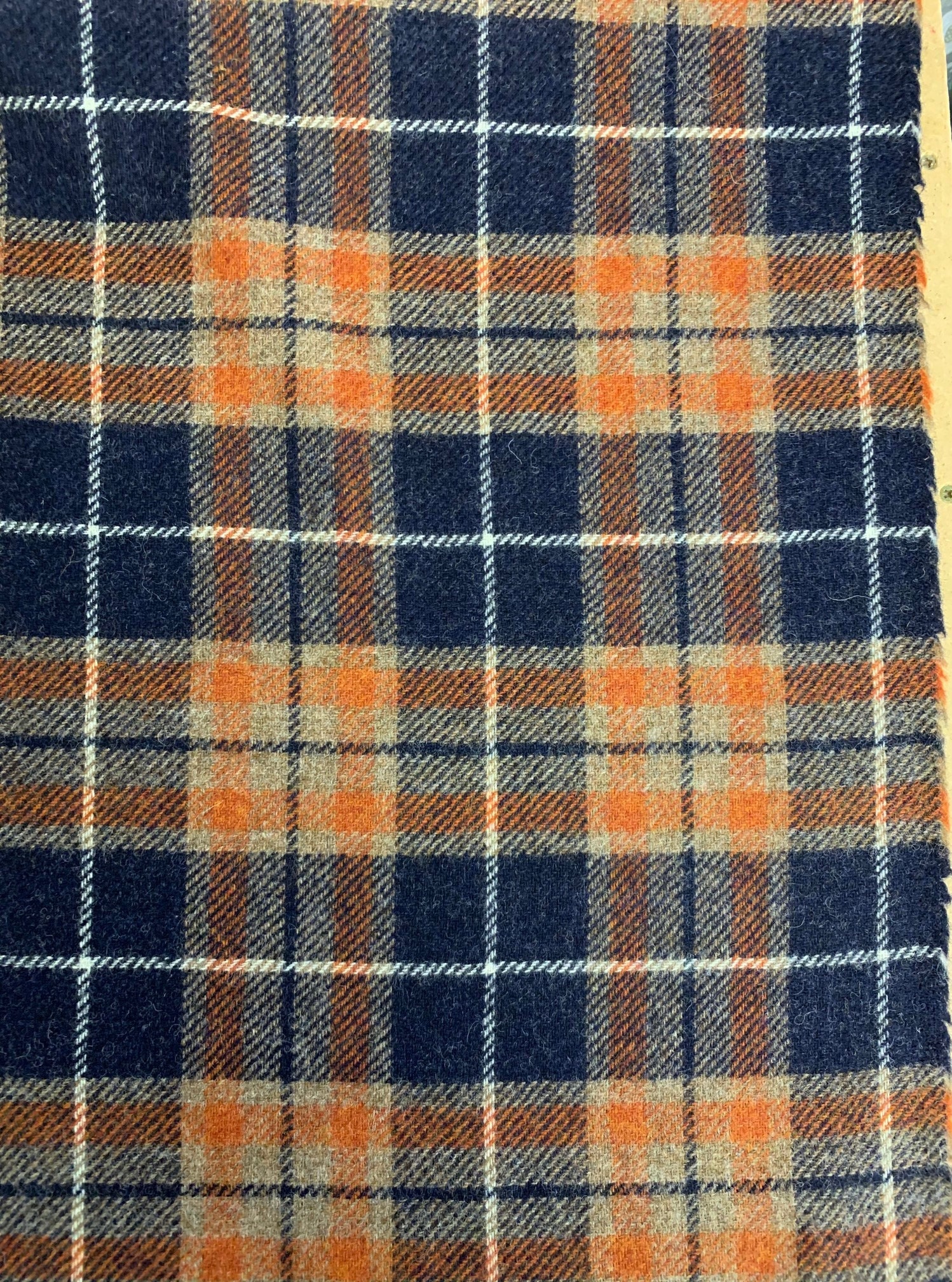 old navy orange plaid coat