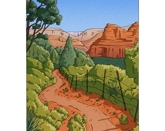 Sedona Arizona Art Print Wall Home Decor Southwest Coll 0834
