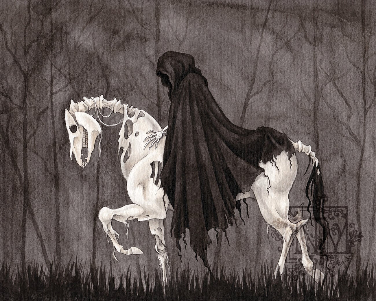 Grim Reaper on a Pale Horse by Bhiggins1218 on deviantART  Pale horse  Grim reaper Grim reaper art