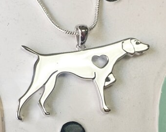 Pointer Sterling Silver Charm Necklace - FREE SHIPPING