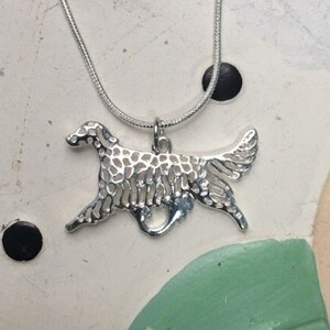 Afghan Hound Metal Charm Necklace - FREE SHIPPING