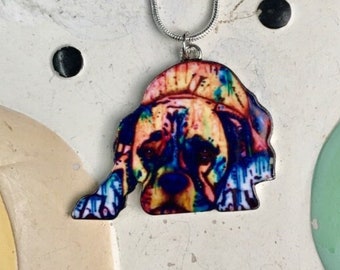 Boxer Puppy Charm Necklace - FREE SHIPPING