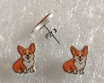 Corgi Acrylic Stud Earrings - FREE SHIPPING