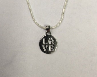 LOVE Paw Charm Necklace - FREE SHIPPING