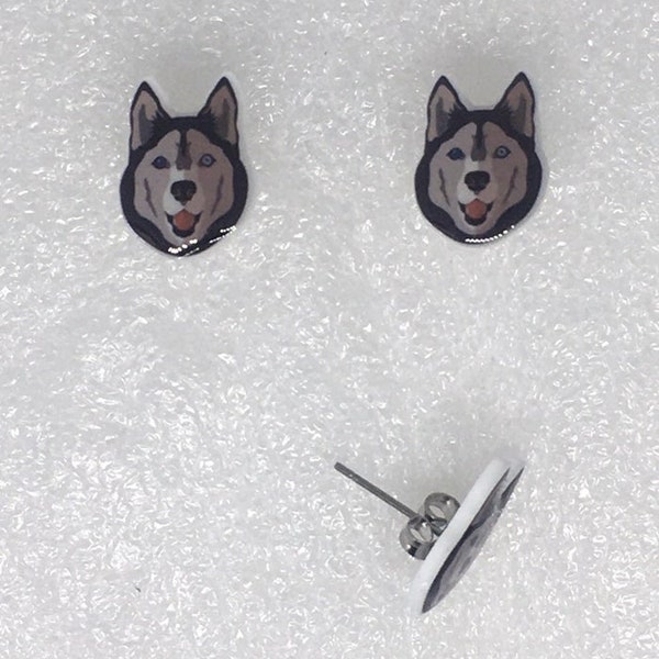 Husky Acrylic Stud Earrings