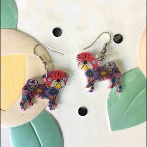 Pug Acrylic Earrings - FREE SHIPPING