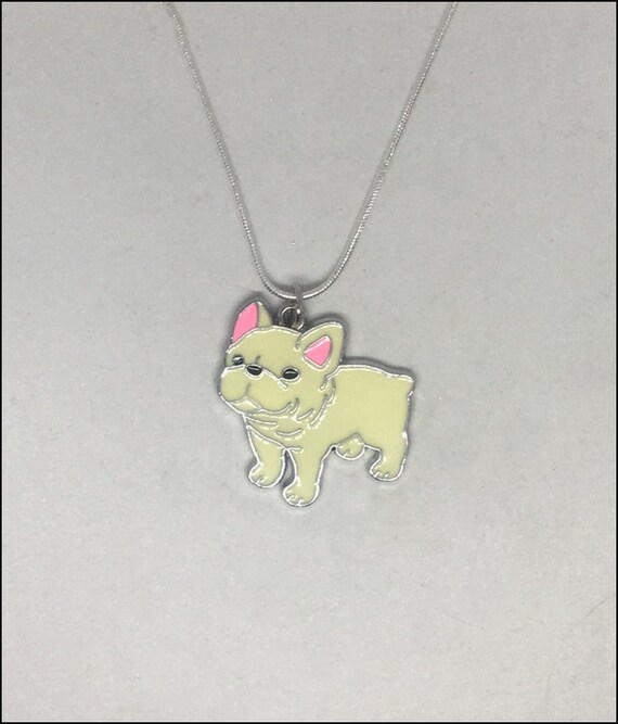 Sterling Silver French Bulldog Necklace - Etsy