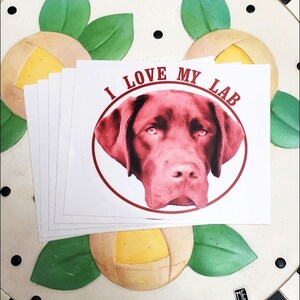 I Love My Lab 4&quot; x 5&quot; Bumper Sticker