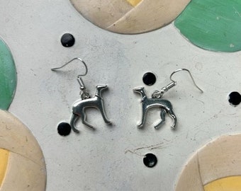 Italian Greyhound Metal Earrings - FREE SHIPPING