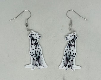 Dalmatian Acrylic Earrings - FREE SHIPPING