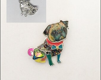 Pug Enamel Brooch - FREE SHIPPING