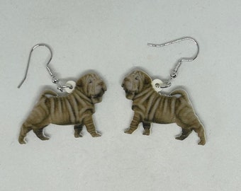 Sharpei Acrylic Earrings - FREE SHIPPING