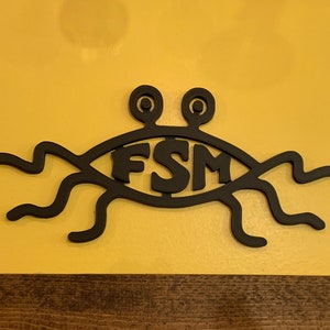 Flying Spaghetti Monster Silhouette - May He Protect You From Bad Pasta
