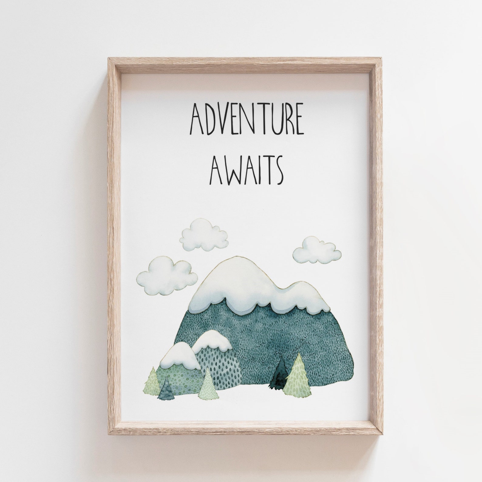 Adventure Awaits Colour Wall Art Print Child's Room Etsy