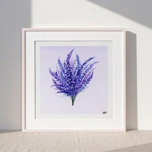 Lavender Bundle Print, 6x6, 8x8, 10x10, 12x12, Giclee Print, Watercolor Flower Print, Art Wall Decor, Flower Art, Wildflower Decor