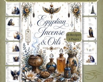 Egyptian Incense and Oils Recipes: Book of Shadows Grimoire Pages (PDF Digital Download)