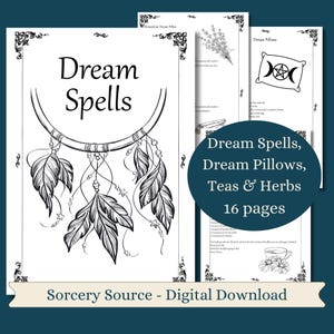 Traumzauber, BOS Seiten, digitales Buch, druckbares Grimoire, Grimoire Seiten, Wicca, Buch der Schatten Seiten, Baby Hexe, Hexerei, Zauberbücher
