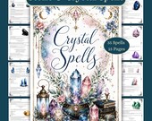 Stone & Crystal Spells: Book of Shadows Grimoire Pages (PDF Digital Download)