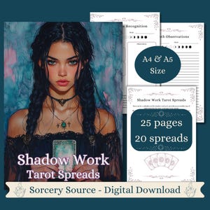 Shadow Work Tarot Spreads, Book of Shadow Grimoire Pages