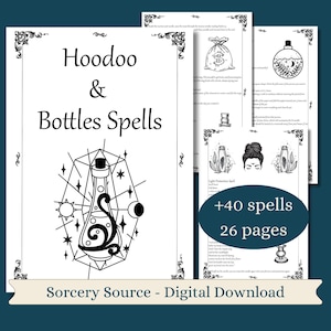 Hoodoo Spells, Digital Book, BOS Pages, Witchcraft, Baby Witch, Grimoire Pages, Grimoire Printable, Book of Shadows Pages, Spell Books