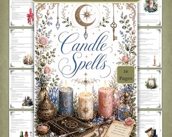 Candle Spells: Book of Shadows Grimoire Pages (PDF Digital Download)