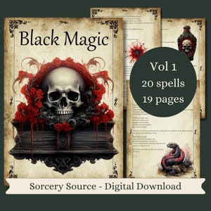 Black Magic Spells, Dark Witchcraft, BOS Pages, Baby Witch, Book of Shadows Grimoire Pages, Dark Magic