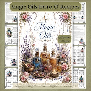 Aceites Mágicos: Páginas del Grimorio del Libro de las Sombras (Descarga digital en PDF)
