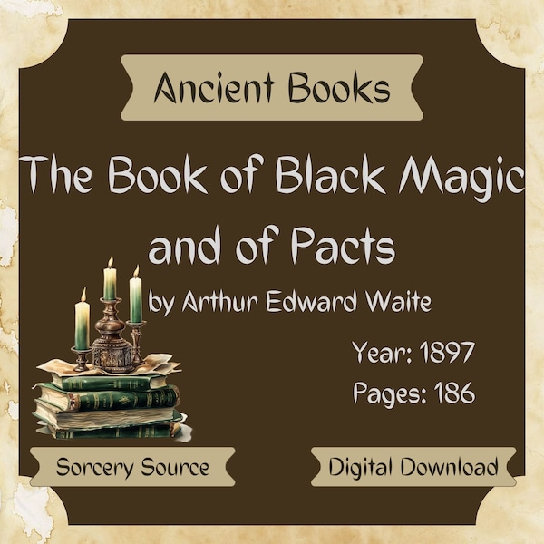 Black Magic Ancient Book, Black Magic and Pacts, Dark Witchcraft, Dark Magic, Digital Book, Dark Witch, Sorcery, Necromancy, Spell Books