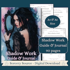 Shadow Work Guide & Journal for Witches 90 Pages, Shadow Work Prompts, Book of Shadow Grimoire Pages