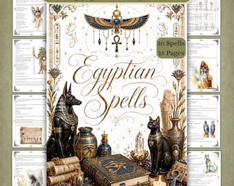 Egyptian Spells: Book of Shadows Grimoire Pages (PDF Digital Download)