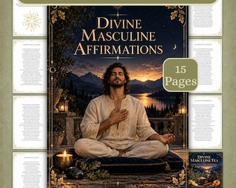 Divine Masculine Affirmations | Masculine Energy, Inner Strength & Grounding | Witchcraft Digital Download