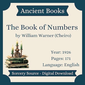 Cheiro&#39;s Buch der Zahlen, Numerologie, Digitales Buch, Wahrsagen Kunst, Wahrsagen
