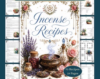 Witch Incense Recipes: Book of Shadows Grimoire Pages (PDF Download)