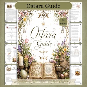Ostara Spring Equinox Guide BOS Pages, Book of Shadows Grimoire Pages, Pagan Festivals
