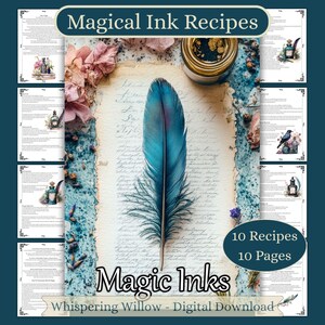 Magische inktrecepten: Grimoire-pagina's Book of Shadows (digitale pdf-download)