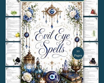 Evil Eye Spells: Book of Shadows Grimoire (PDF Digital Download)