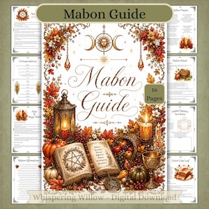 Guía del equinoccio de otoño de Mabon Páginas del Libro de las Sombras, Páginas del grimorio del Libro de las Sombras, Festivales paganos