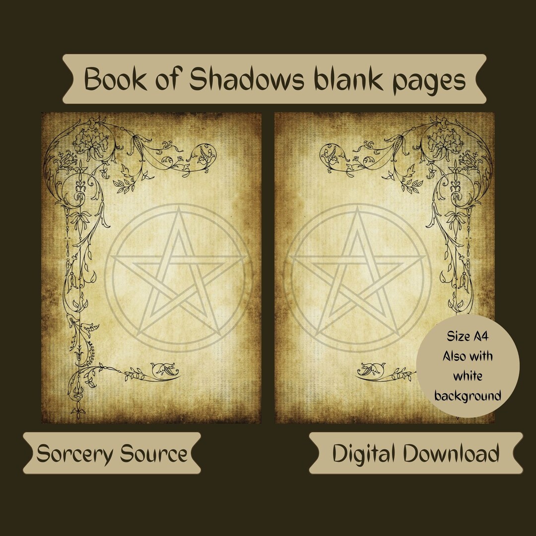 Blank Pages for Your Book of Shadows or Grimoire Witch - Etsy UK