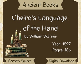 Ancient Books, Cheiro's Language of the Hand, Divination, Digital Book, eBook, Palm Reading, Palmistry, Baby Witch, Witch, BOS Pages