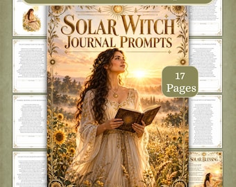 Solar Witch Journal Prompts: 200 Prompts, 50 Affirmations (PDF Download)