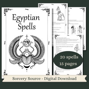 Egyptian Spells, Digital Book, BOS Pages, Witchcraft, Grimoire Pages, Grimoire Printable, Baby Witch, Book of Shadows Printable, Spell Books