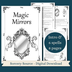 Magic Mirrors, Grimoire Pages, BOS Pages, Digital Book, Spell Books, Baby Witch, Book of Shadows Pages, Grimoire Printable, Book of shadows