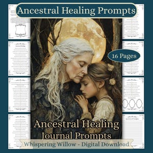 200 Ancestral Healing Journal Prompts: Book of Shadows Grimoire Pages Inserts (PDF Download)
