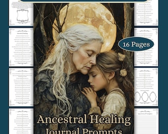 200 Ancestral Healing Journal Prompts: Book of Shadows Grimoire Pages Inserts (PDF Download)