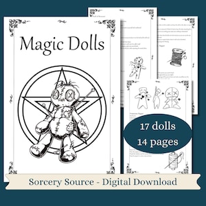 Magic Dolls BOS Pages, Digital Spell Books, Magic Poppets, Book of Shadows, Book of Shadows Pages, Grimoire Pages, Baby Witch, Grimoire