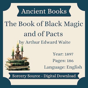 Black Magic Ancient Book, Black Magic and Pacts, Dark Witchcraft, Dark Magic, Digital Book, Dark Witch, Sorcery, Necromancy, Spell Books