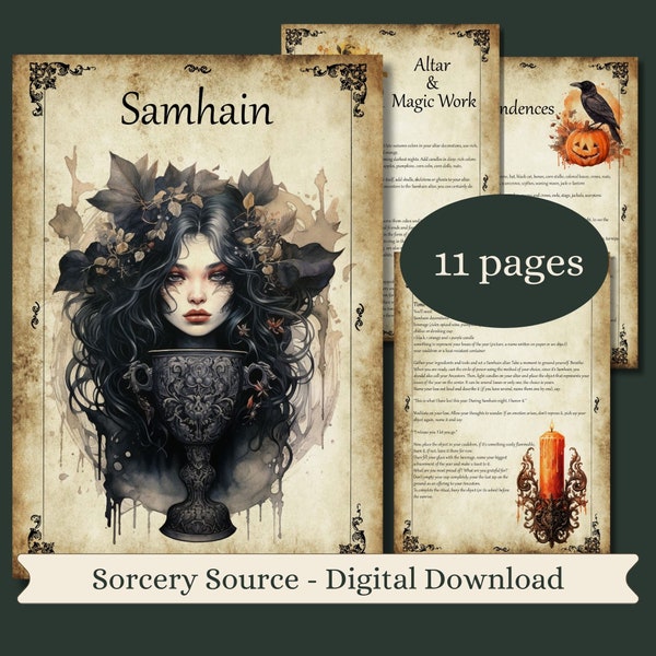 Samhain Guide BOS Pages, Grimoire Pages, Book Of Shadows Wiccan Festivals, Wicca For Beginners