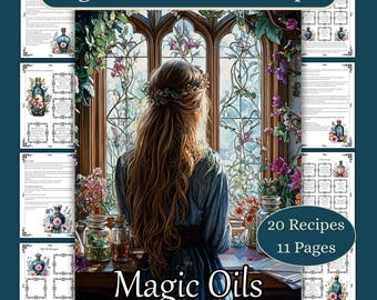 Magic Oils: Book of Shadows Grimoire Pages (PDF Digital Download)
