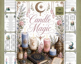 Candle Magic Guide: Book of Shadows Grimoire Pages (PDF Download)