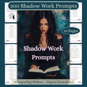 300 Shadow Work Prompts: Book of Shadows Grimoire Insert Pages (PDF Download)
